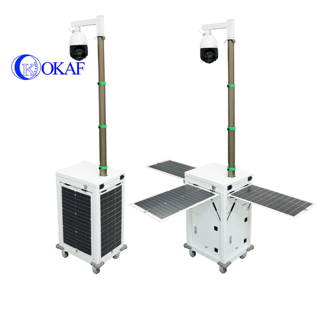 Mobile Solar Security Cabinet 4G AI Camera Face Recognition Event Security Surveillance Cabinet for Rent