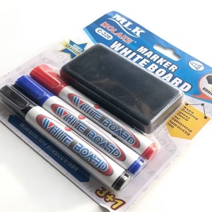 Lot de 3 marqueurs effaçables pour tableau blanc avec gomme, idéal pour l'école, le bureau et la salle de classe - Vente Flash - Product Image 6