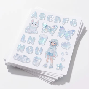 Cute Little Elf Colorful Journal Water Cup Goo Card <b>Stickers</b> 50 <b>Sheets</b> PVC Wholesale Cartoon <b>Stickers</b> - Product Image 5