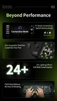 Teclado Mecánico Inalámbrico para Juegos GravaStar Mercury K98 Pro, 98% Inalámbrico, Doble Interruptor UFO con Frecuencia de Sondeo de 8K, Pantalla TFT, Gasket, 8000mAh