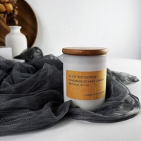 Nouvelle forme, pot en verre borosilicate blanc givré de 6 oz, 8 oz, 150 g, récipient pour bougie de massage avec bec verseur et couvercle en bambou, luxe