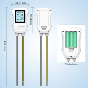เครื่องวัดค่า pH ของดินดิจิตอลเครื่องวัดค่า pH ความชื้นเครื่องทดสอบอุณหภูมิเข็มคู่สำหรับไฮโดรโปนิกส์กระถางต้นไม้สวนฟาร์ม - Product Image 2