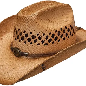 2023 Dobbs OSBGRV-7436 мужские ковбойские Большие Широкополые Соломенные шляпы ковбойская шляпа