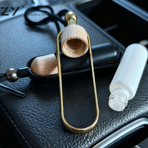 Difusor de Aroma para Coche, Botella Plana de Vidrio de 5ml/10ml, Logotipo Personalizado, Ambientador Colgante, Perfume, Aceite, Difusor de Varillas, Sérum para el Cuidado de la Piel - Product Image 1