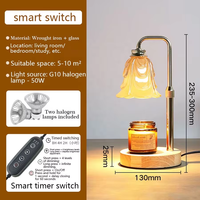 Lampe chauffe-bougie élégante et créative, électrique, réglable, avec éclairage sûr, minuterie en métal, pour chambre à coucher