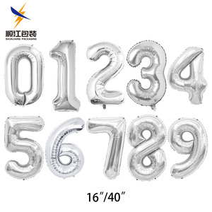 Globos <span class=keywords><strong>de</strong></span> Número del 0 al 9 <span class=keywords><strong>de</strong></span> 16, 32 y 40 Pulgadas al por Mayor para Cumpleaños, Bodas, Aniversarios, Graduaciones, Nochevieja y Otros Eventos - Product Image 4