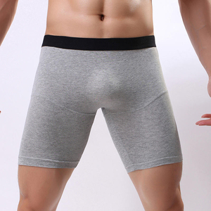 Ropa interior de hombre de alta calidad, Bóxer largo personalizado con algodón transpirable de tiro medio, nuevo diseño en gris, directo de fábrica a precio barato - Product Image 2
