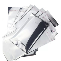 Enveloppes d'expédition personnalisées avec logo et nom, imperméables, en aluminium, sacs en polyéthylène, pochettes autocollantes, argentées, métalliques, isolées