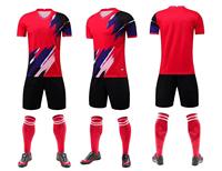 Diskon Grosir Jersey Klub Sepak Bola Musim Panas Lengan Pendek 100% Poliester Cepat Kering Nama Tim Dapat Disesuaikan Pengiriman Global