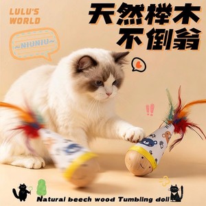 Jouet en plumes pour chat, design de dessin animé, 120g, anti-ennui, jeu interactif pour chatons - Product Image 5