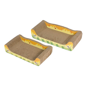 <b>Cat</b> <b>Scratching</b> <b>Post</b> Bowl Shaped <b>Cat</b> Bed Corrugated Cardboard Cartoon Pattern <b>For</b> Kittens Extra Large Size - Product Image 5
