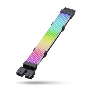 ARGB Sync PCIe Extension 5V 3pin Neon Flex Strip 2*8Pin GPU Graphics Card <b>Power</b> <b>Cable</b> for Gaming <b>PC</b> Motherboard Internal <b>Cable</b> - Product Image 5