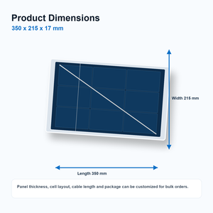 Factory Wholesale 10W 12V Small Mono Silicon Solar Panel 12V / <b>5V</b> USB Option PV Module OEM Custom 13-20% Efficiency Outdoor - Product Image 2