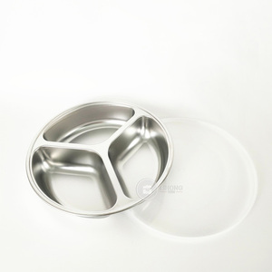 Столовая тарелка из нержавеющей стали 304, 3 отделения, высокое качество - Product Image 2