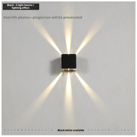 Lámpara de Pared LED de Doble Cabezal para Exteriores, Impermeable, para Paredes, Pasillos y Balcones; Iluminación Superior e Inferior; IP65