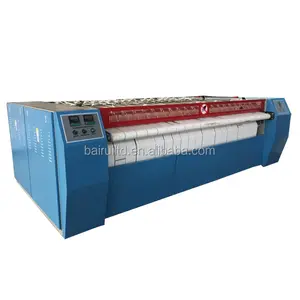 Ironer dryer with feeder and folder for laundry shop