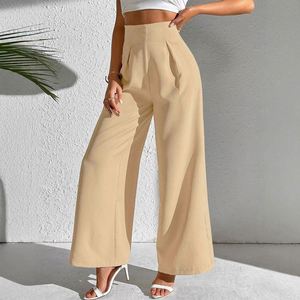 <span class=keywords><strong>Pantaloni</strong></span> <span class=keywords><strong>Eleganti</strong></span> da Donna 2025, Nuovi <span class=keywords><strong>Pantaloni</strong></span> a Vita Alta e Gamba Larga in Tinta Unita, <span class=keywords><strong>Pantaloni</strong></span> da Completo Femminile - Product Image 4