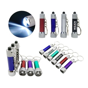 Custom LOGO Led Flashlight Mini 5-LED Portable Mini Flashlight Keychain Handheld Flashlight with Keyring
