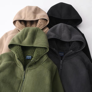 Produttori di abbigliamento personalizzato 520G in pile polare felpa con cappuccio per uomo e donna autunno e inverno giacca calda - Product Image 4