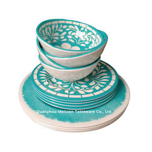 <span class=keywords><strong>Vajilla</strong></span> de <span class=keywords><strong>melamina</strong></span> 2022, juego de 12 platos para acampar, ligero, superventas en <span class=keywords><strong>Amazon</strong></span> - Product Image 2