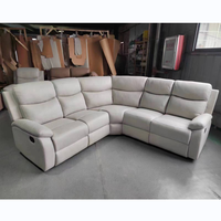 Wettbewerbsfähiger Preis Meistverkauftes Hochwertiges Wohnzimmermöbel Echtleder-Ecksofa-Set 6-Sitzer Sektionales Relaxsofa