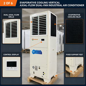 OEM Vertical Dual-Fan Evaporative Cooling Industrial Air Conditioning Unit, 12000 M³/h Airflow for Substation Transformer Room L - Product Image 2