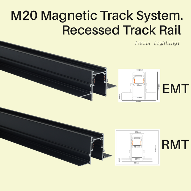 OEM Customized Aluminum Magnetic Track Rail System for Indoor Ceiling LED Linear Spot Pendant Lighting