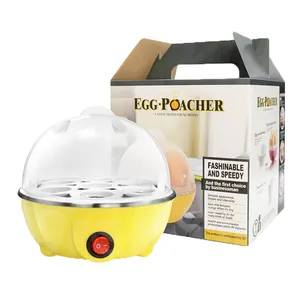 Ev taşınabilir otomatik Mini hızlı yumurta pişiricisi 7 yumurta kaynatıcı elektrikli yumurta vapuru