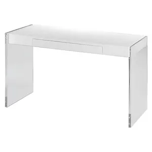 Modern wooden white computer desk high quality acrylic writing study computer desk home office reading table