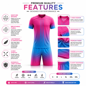 Professional Soccer Uniform Unisex Durable Fabric Comfortable Fit Breathable Design Custom Team Name Waterproof Quick Dry 100% - Product Image 5