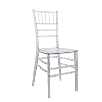 Chaise de salle à manger moderne transparente en acrylique, style Chiavari, pour la maison, le bureau et les événements, mariages
