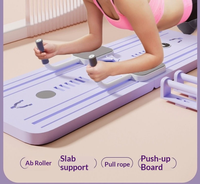 Planche de fitness multifonctionnelle pliable pour exercices à domicile, planche de musculation abdominale et oblique, planche de pompes portable pour abdominaux