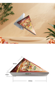 Caja de rebanadas de <span class=keywords><strong>Pizza</strong></span> personalizada Crepes Cono de gofres Caja de papel de embalaje <span class=keywords><strong>Pizza</strong></span> To <span class=keywords><strong>Go</strong></span> Embalaje Triángulo Caja de <span class=keywords><strong>Pizza</strong></span> - Product Image 4