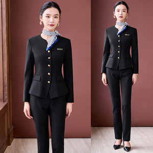 Women's Suit Set 2025 Autumn Elegant Professional Formal Wear Beauty Salon Uniform Small Blazer Anti-Wrinkle Polyester Full - Product Image 1