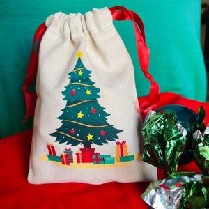 China Supplier Customized Christmas Cotton Bag Cotton Fabric <b>Drawstring</b> Gift Bag Organic Cotton <b>Pouch</b> Bag for Storage - Product Image 1