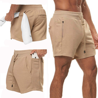 Short de sport personnalisé en molleton de coton Short de compression avec poches pour l'entraînement Active Wear