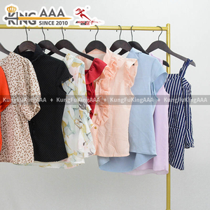 KungFu KingAAA Venta al por Mayor de Ropa Usada Original, Blusas de Algodón, Tops Mixtos para Mujer, Camisetas de Verano, Ropa de Segunda Mano, Lote de Verano - Product Image 5