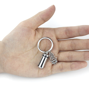 Perhiasan kremasi baja tahan karat kalung abu guci untuk wanita pria liontin abu silinder, tempat abu liontin guci peringatan - Product Image 5