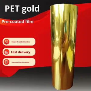 Pellicola per Imballaggio in Cartone Composito, <span class=keywords><strong>Film</strong></span> PET Metallizzato Oro e Argento, Pellicola Pre-Rivestita per Uso Regalo e Artigianale - Product Image 2