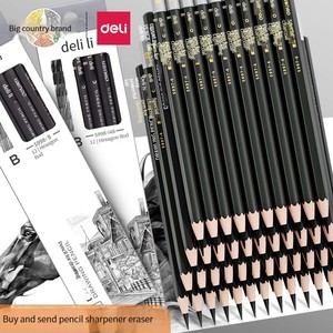 Crayon à <span class=keywords><strong>dessin</strong></span> Deli S997, crayon à <span class=keywords><strong>dessin</strong></span> pour étudiants en art, charbon de bois, crayon à <span class=keywords><strong>dessin</strong></span> pour débutants, ensemble d'outils de <span class=keywords><strong>dessin</strong></span> - Product Image 1