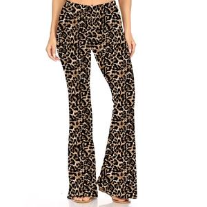Venta de fábrica de cintura alta de talla grande para mujer con estampado Digital Bell Bottom Black Galaxy <span class=keywords><strong>Vintage</strong></span> Flare pantalones de pierna ancha Pantalones - Product Image 4