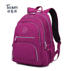 Tegaoote Student <b>Backpack</b> 15 Inches Nylon Water Repellent Large Capacity Lightweight Laptop Bag For Middle School Unisex - Product Image 1