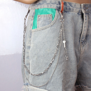 สร้อยคาดเอวแบบจี้ขนนกสไตล์ฮาราจูกุ โลหะผสมสังกะสี แฟชั่นสำหรับทุกเพศ เหมาะสำหรับใส่ไปไนต์คลับ สร้อยคาดตัวสองชั้น สตรีทแวร์ - Product Image 3