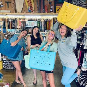 Neoprene bãi biển túi bán buôn thương hiệu Lady túi xách màu đen giản dị Tote chấp nhận biểu tượng tùy chỉnh nhà máy bán tùy chỉnh in phụ nữ - Product Image 2