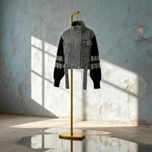 Cárdigan YIYU Estilo <span class=keywords><strong>Vaquero</strong></span>, Diseño Personalizado, para <span class=keywords><strong>Mujer</strong></span>, 2026, Negro, Tejido, Manga Larga, con Cierre, OEM - Product Image 1