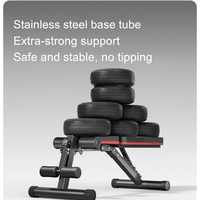 Banc de musculation multifonctionnel Lingxi, pliable, en PU, réglable, assistant pour les sit-ups, design ergonomique, unisexe