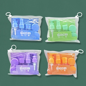 Travel-sized travel-sized bottle <b>set</b> (6-in-1): Cosmetic lotion bottle, small <b>spray</b> bottle, plastic <b>spray</b> bottle, pump sample - Product Image 2