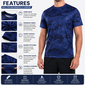 T-shirts formels à manches courtes pour hommes, coupe classique, tricotés, avec logo personnalisé, couleur unie, 100% coton, fournisseur direct d'usine - Product Image 4