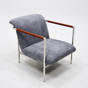 Fauteuil individuel de style vintage de luxe avec accoudoirs en acier inoxydable, mobilier de détente pour la maison, idéal pour balcon et salon - Product Image 5
