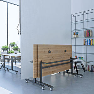 Modern Stainless Steel Foldable Training Room Table Revolving <strong>Design</strong> Factory Price for Office or Training Use - Product Image 4